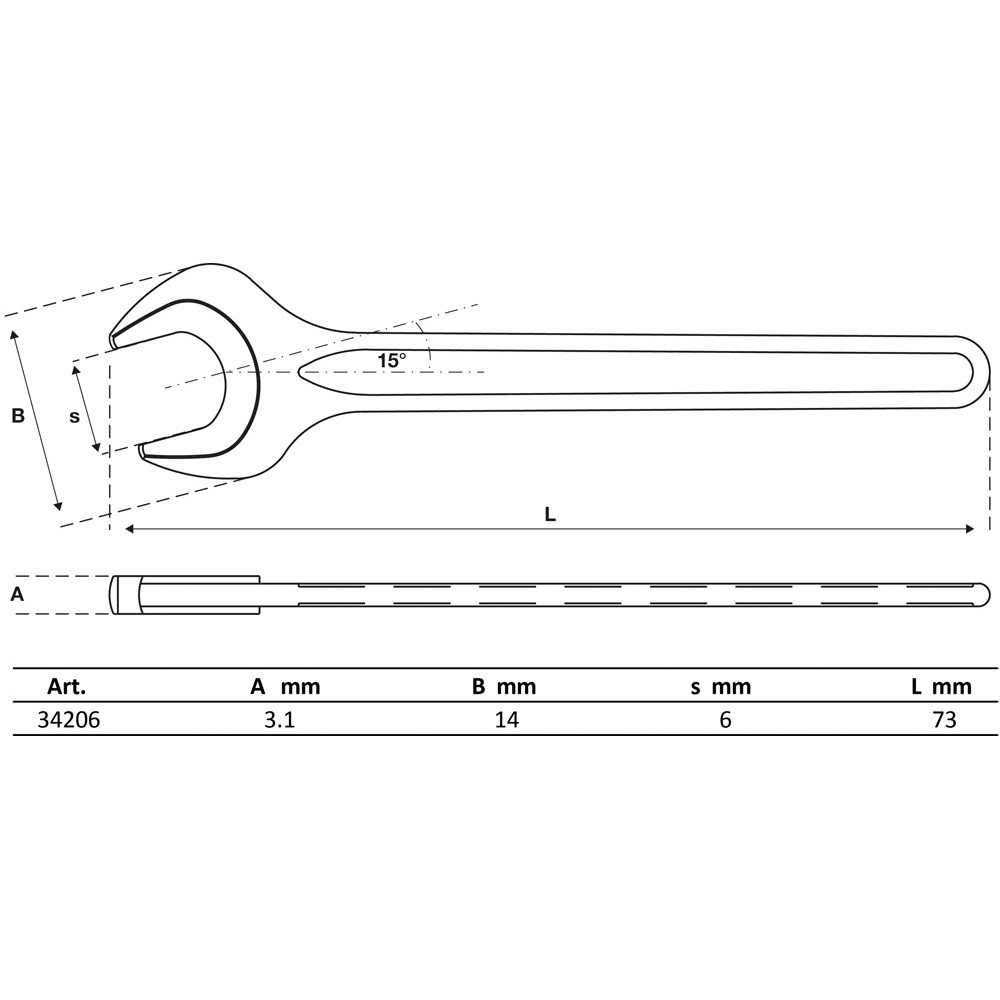 Clé à fourche - DIN 894 - 6 mm| Prix discount | Conseils