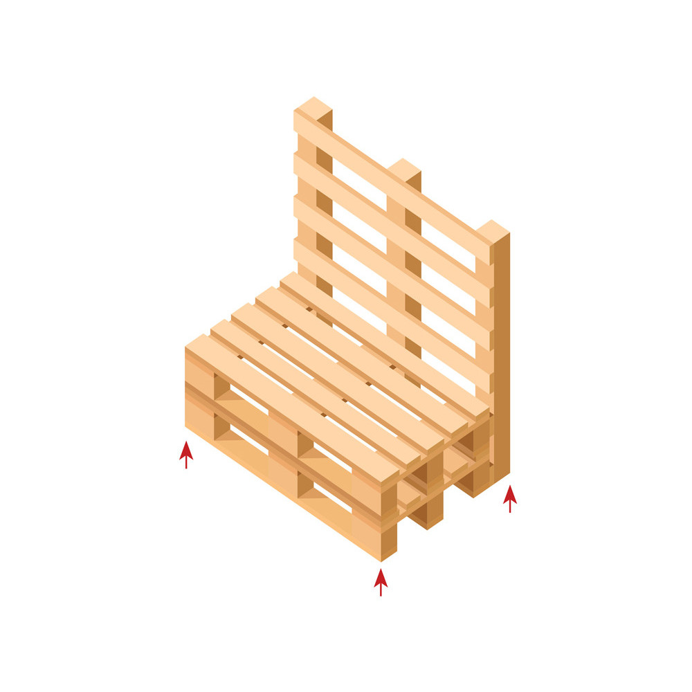 Jeu de roulettes doubles de direction - pour fauteuils de plage - Ø 75 mm - 4 pièces