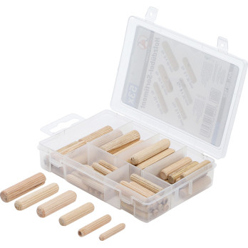 Assortiment de chevilles bois - Ø 5 - 10 mm - 53 pièces