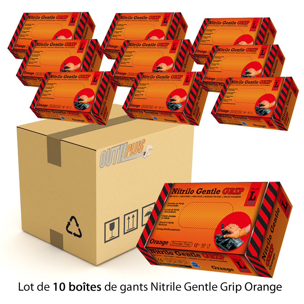 Boite de 50 gants nitrile perforés oranges NEOTOOLS