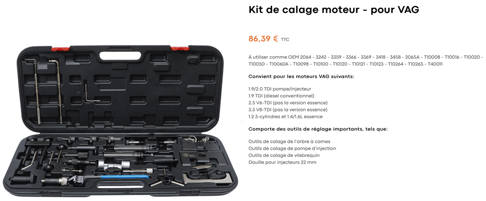3 Pcs Kit Outil de Calage du Moteur Trousse de Calage de Distribution Moteur  PR Renault
